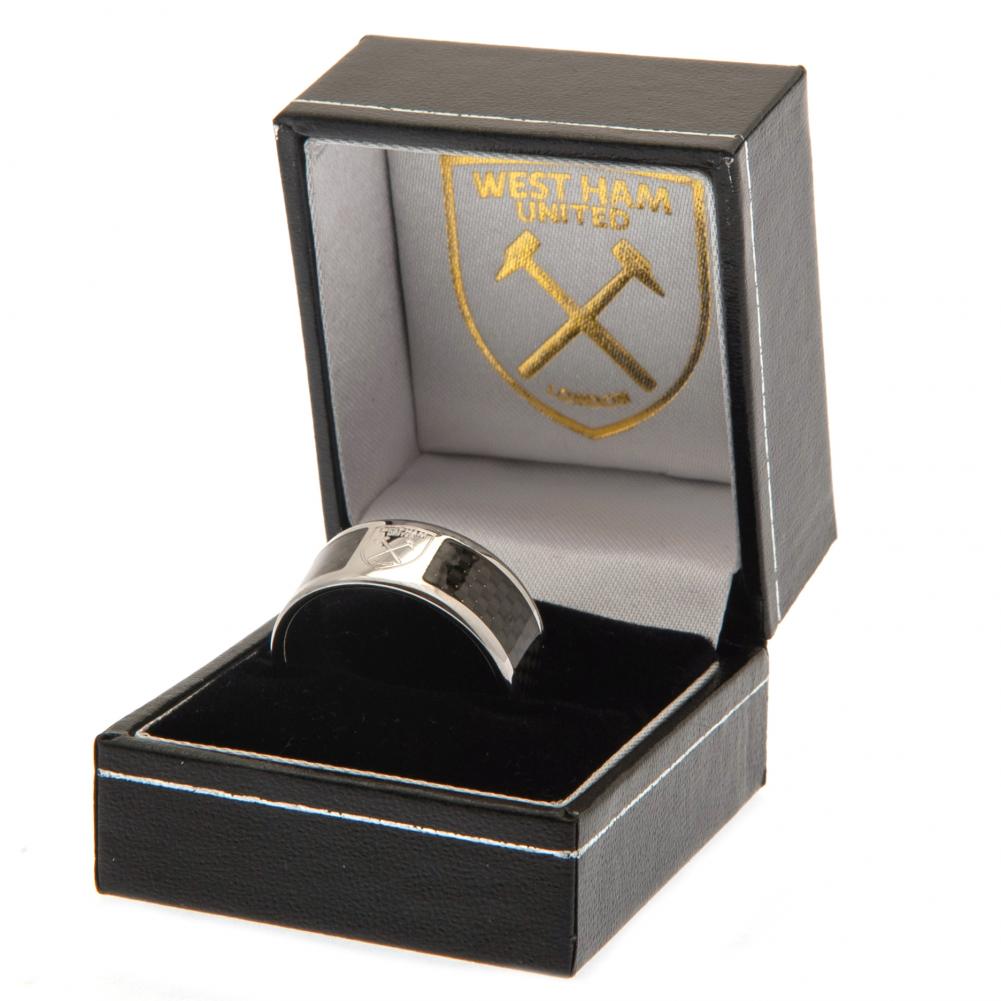West Ham United FC Carbon Fibre Ring Small LKT Sport Football>Premier League>West Ham United FC Rings