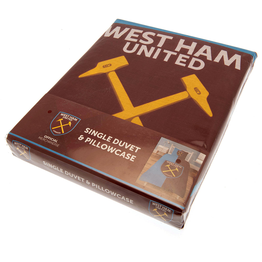 West Ham United FC Colour Split Single Duvet Set LKT Sport Football>Premier League>West Ham United FC