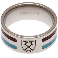West Ham United FC Colour Stripe Ring Large LKT Sport Football>Premier League>West Ham United FC Rings
