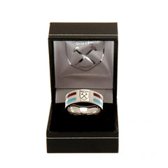 West Ham United FC Colour Stripe Ring Medium LKT Sport Football>Premier League>West Ham United FC Rings