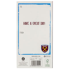 West Ham United FC Crest Birthday Card LKT Sport Football>Premier League>West Ham United FC Greeting Cards