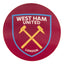 West Ham United FC Crest Car Sticker LKT Sport Vibrant vinyl self adhesive car stickerClaret sticker featuring the Hammers crestHigh quality colour screen print in a gloss finishOfficial licensed productApprox 7cm x 7cm Vehicle Decals
