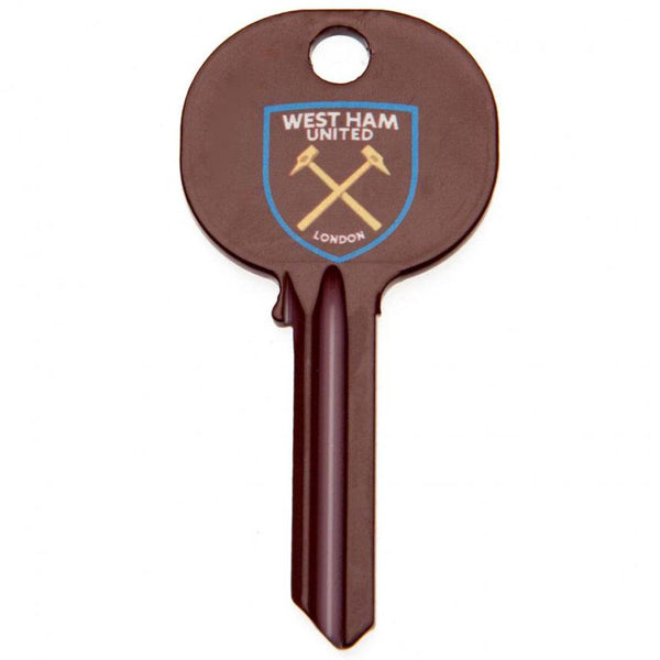 West Ham United FC Crest Door Key LKT Sport Ready to cut, blank door key Featuring full colour club crest Design repeated on both sides Official licensed product Approx 65mm x 32mm On a backing card Key Blanks