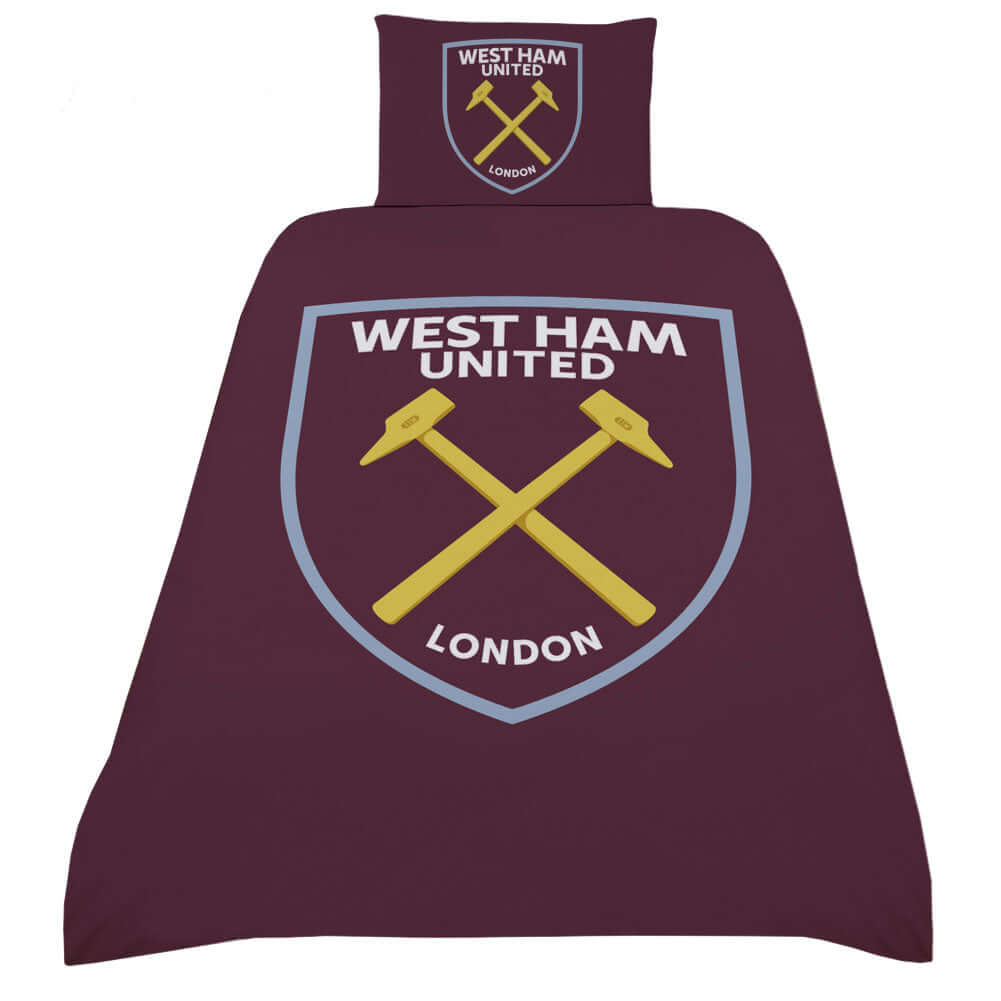 West Ham United FC Crest Single Duvet Set LKT Sport Football>Premier League>West Ham United FC Duvet Covers