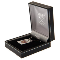 West Ham United FC Enamel Crest Dog Tag & Chain LKT Sport Football>Premier League>West Ham United FC Necklaces