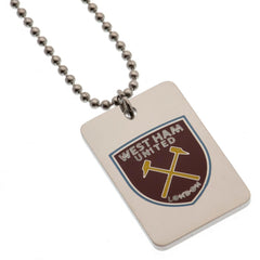 West Ham United FC Enamel Crest Dog Tag & Chain LKT Sport Football>Premier League>West Ham United FC Necklaces