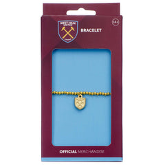 West Ham United FC Gold Finish Bead Bracelet LKT Sport Football>Premier League>West Ham United FC Bracelets