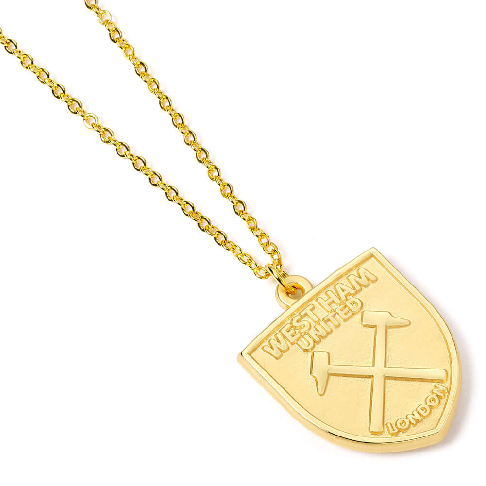 West Ham United FC Gold Finish Crest Necklace LKT Sport Football>Premier League>West Ham United FC Necklaces