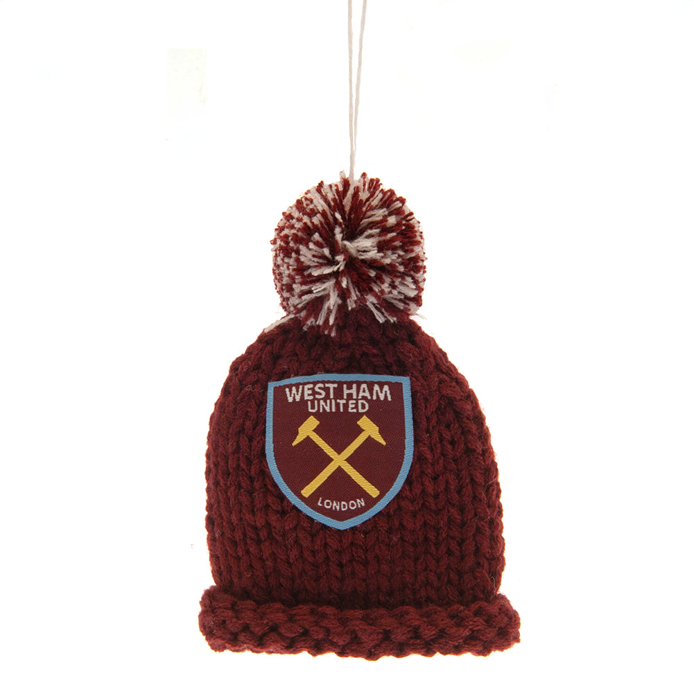 West Ham United FC Hanging Bobble Hat LKT Sport Football>Premier League>West Ham United FC Vehicle Rear View Mirror Ornaments