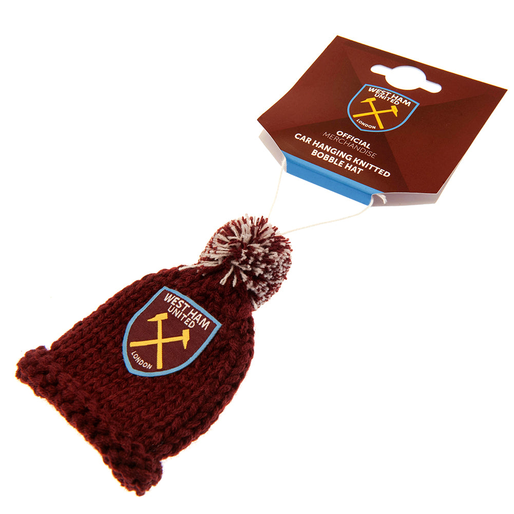 West Ham United FC Hanging Bobble Hat LKT Sport Football>Premier League>West Ham United FC Vehicle Rear View Mirror Ornaments