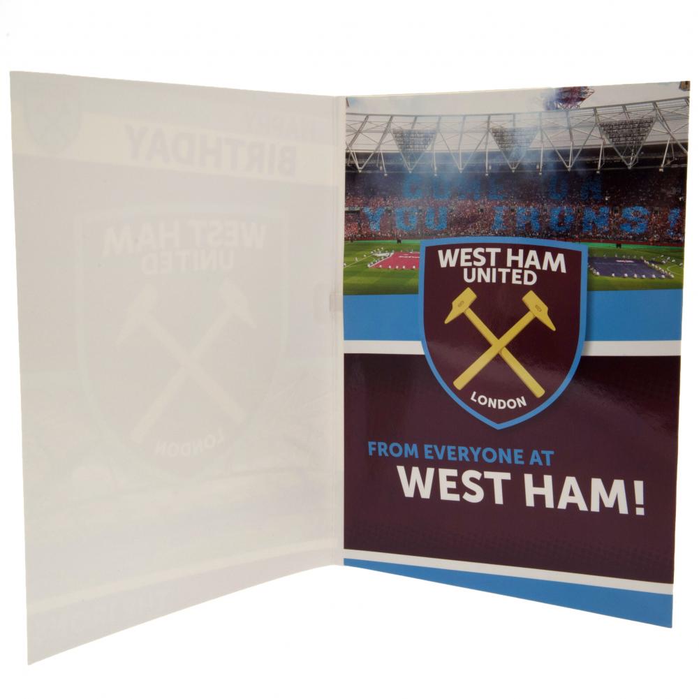 West Ham United FC Musical Birthday Card LKT Sport Football>Premier League>West Ham United FC Greeting Cards