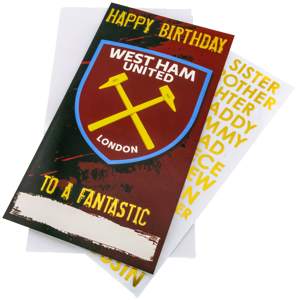 West Ham United FC Personalised Birthday Card LKT Sport Football>Premier League>West Ham United FC Greeting Cards