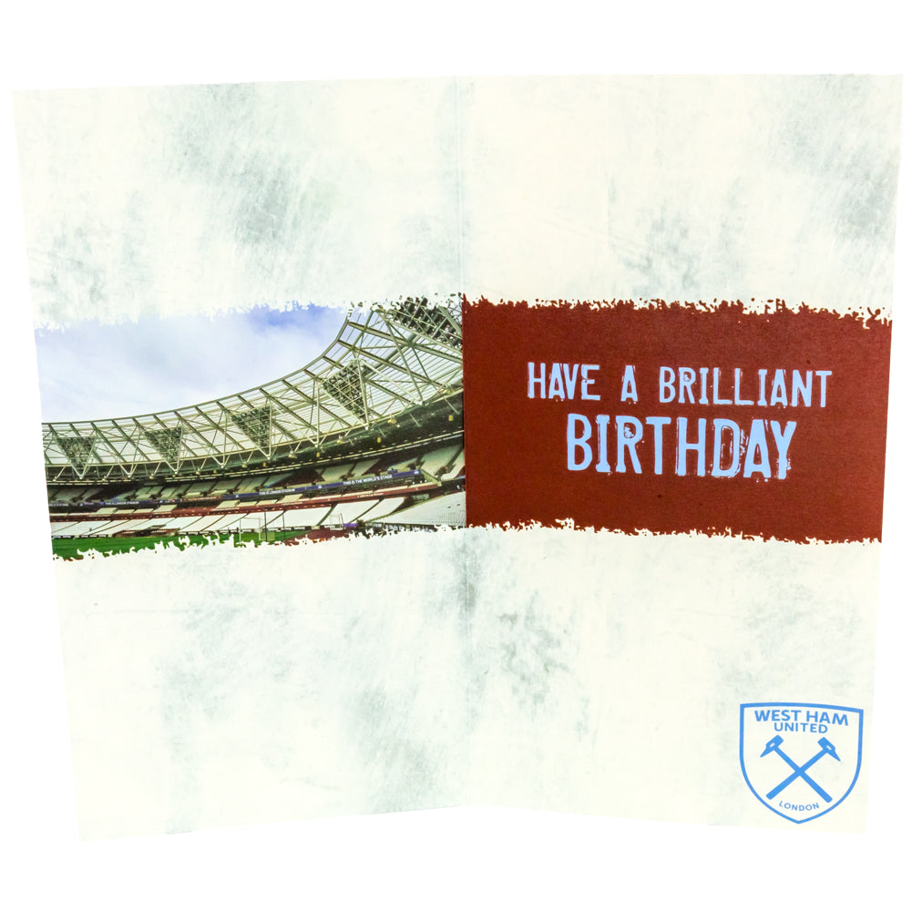 West Ham United FC Personalised Birthday Card LKT Sport Football>Premier League>West Ham United FC Greeting Cards