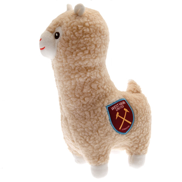 West Ham United FC Plush Llama LKT Sport Soft to touch cream plush LlamaWith a woven full colour crest100% polyesterOfficial licensed productApprox 24cm tall Stuffed Animals