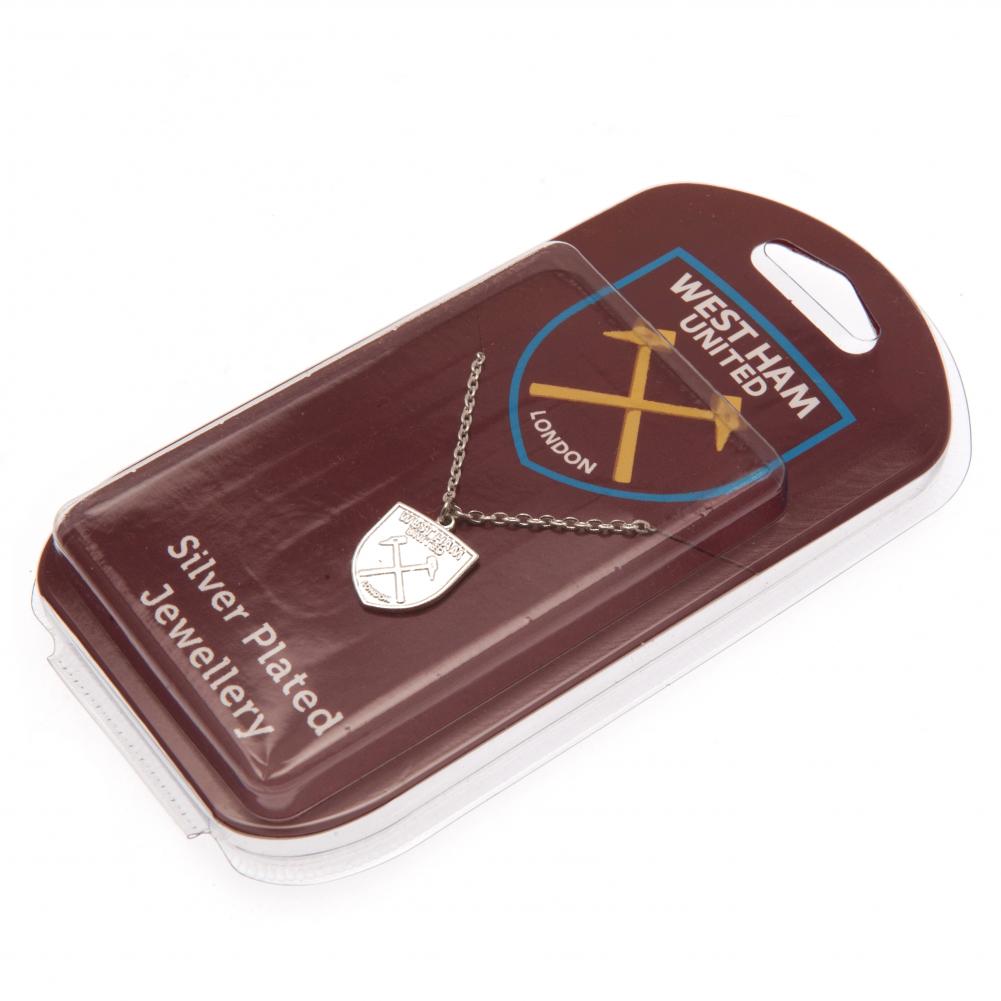 West Ham United FC Silver Plated Pendant & Chain CR LKT Sport Football>Premier League>West Ham United FC Necklaces