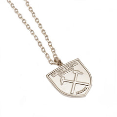 West Ham United FC Silver Plated Pendant & Chain XL LKT Sport Football>Premier League>West Ham United FC Necklaces