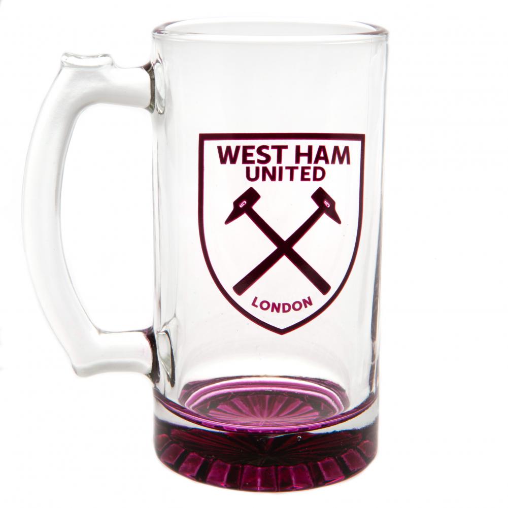West Ham United FC Stein Glass Tankard LKT Sport Football>Premier League>West Ham United FC Beer Glasses