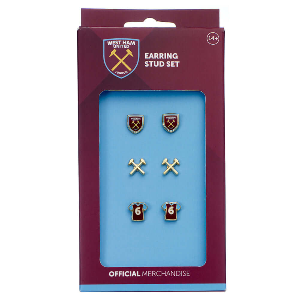 West Ham United FC Stud Earring Set LKT Sport Football>Premier League>West Ham United FC Earrings