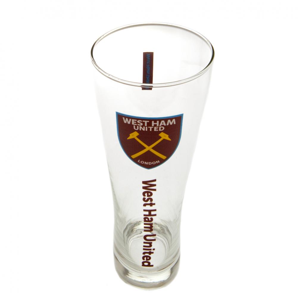 West Ham United FC Tall Beer Glass LKT Sport Football>Premier League>West Ham United FC Beer Glasses