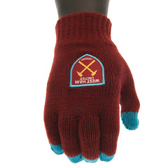 West Ham United FC Touchscreen Knitted Gloves Adults LKT Sport Football>Premier League>West Ham United FC Gloves & Mittens