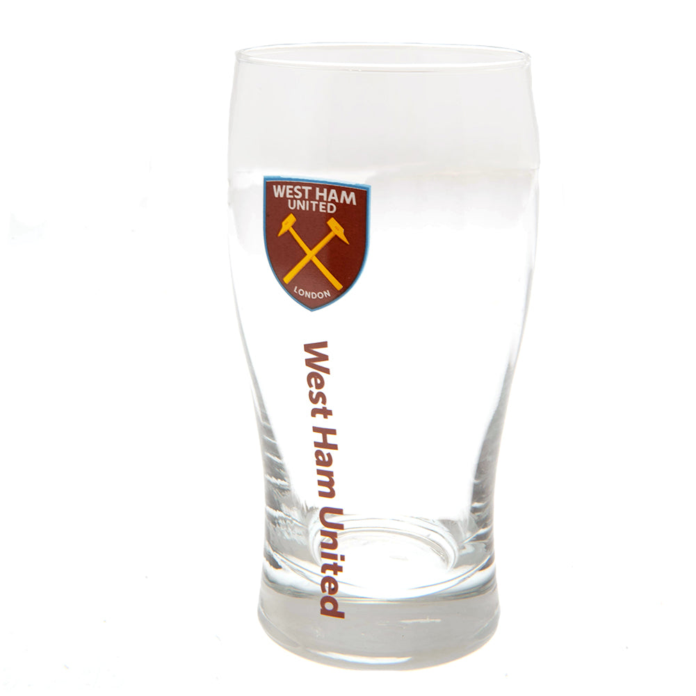 West Ham United FC Tulip Pint Glass LKT Sport Football>Premier League>West Ham United FC Beer Glasses