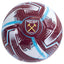 West Ham United FC Turbine Football LKT Sport Claret, blue and white 32 panel everyday PVC FootballFeatures the Turbine design, including a full colour Hammers crest in several positionsSuitable for 14 yrs and olderOfficial licensed productSize 5 football