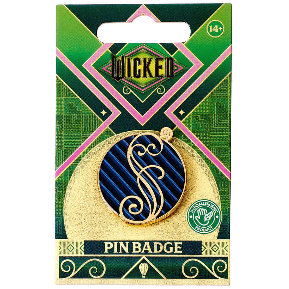 Wicked Blue Shiz University Pin Badge LKT Sport Entertainment>Movies>Wicked Brooches & Lapel Pins