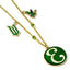 Wicked Gold Plated Elphaba Necklace LKT Sport Elphabas initial on an emerald green background24 inch link chain necklaceOfficial licensed productNecklace approx 62cm (24in)Pendant approx 25mm x 25mm Necklaces