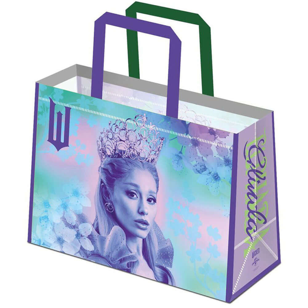 Wicked Reusable Shopping Bag LKT Sport Vibrant and colourful reusable shopping bag featuring Glinda and ElphabaMade from 100% PolypropyleneOfficial licensed productApprox 44cm x 33cm x 14cm Shopping Totes