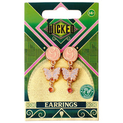 Wicked Rose Gold Plated Glinda Butterfly Drop Earrings LKT Sport Entertainment>Movies>Wicked Earrings