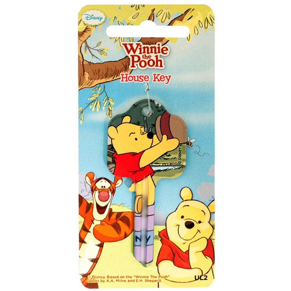 Winnie The Pooh Door Key Pooh LKT Sport Ready to cut blank door key featuring PoohSuitable for a UL2, UL054 or UL1, UL050 profile locksHigh quality detailed designs printed on both sidesOfficial licensed productApprox 78mm x 35mm Key Blanks