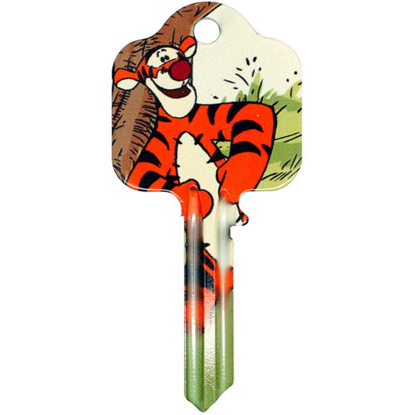 Winnie The Pooh Door Key Tigger LKT Sport Ready to cut blank door key featuring TiggerSuitable for a UL2, UL054 or UL1, UL050 profile locksHigh quality detailed designs printed on both sidesOfficial licensed productApprox 78mm x 35mm Key Blanks