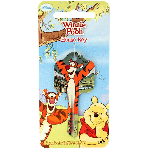 Winnie The Pooh Door Key Tigger LKT Sport Ready to cut blank door key featuring TiggerSuitable for a UL2, UL054 or UL1, UL050 profile locksHigh quality detailed designs printed on both sidesOfficial licensed productApprox 78mm x 35mm Key Blanks