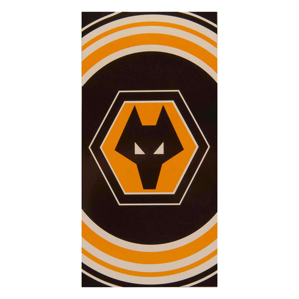 Wolverhampton Wanderers FC Pulse Towel LKT Sport Large soft to touch 100% cotton velour beach towelFeatures a pulse design with a central large crestOfficial licensed productApprox 140cm x 70cm (55in x 28in) Beach Towels