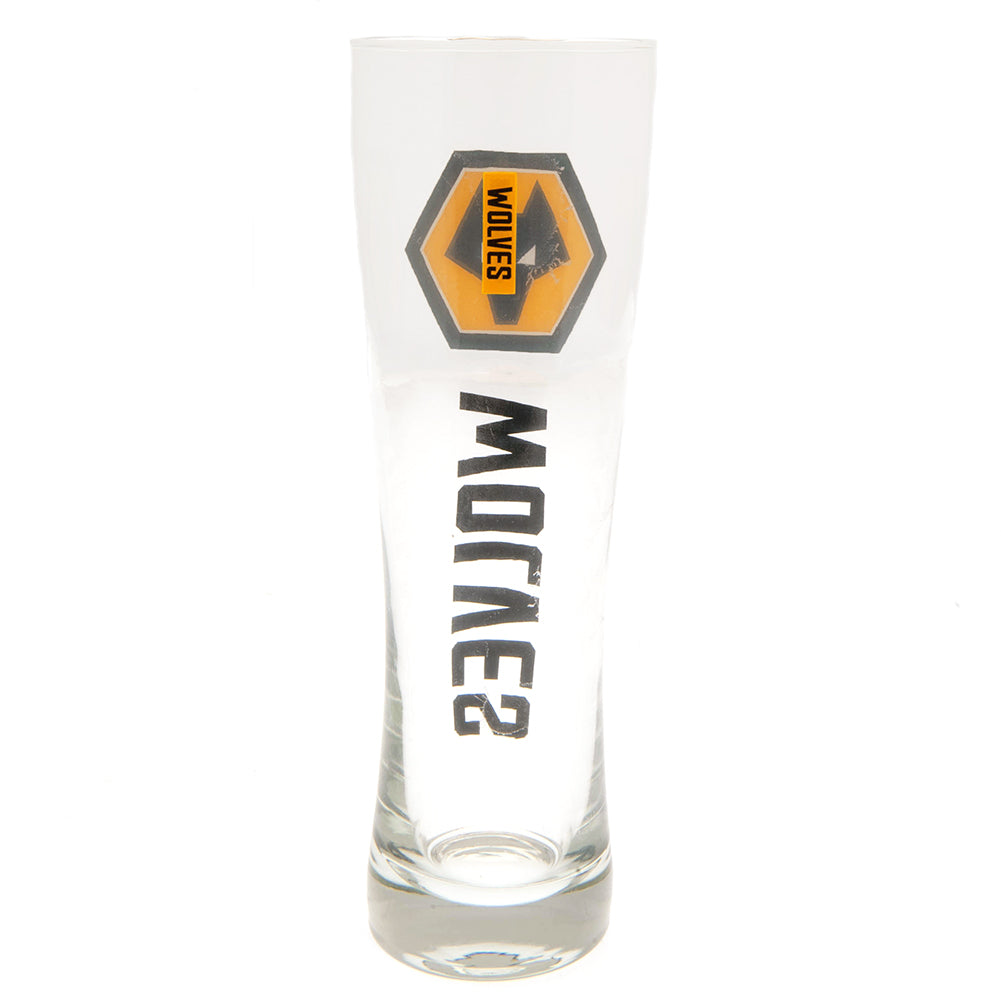 Wolverhampton Wanderers FC Tall Beer Glass LKT Sport Football>Premier League>Wolverhampton Wanderers FC Beer Glasses