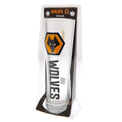 Wolverhampton Wanderers FC Tall Beer Glass LKT Sport Football>Premier League>Wolverhampton Wanderers FC Beer Glasses
